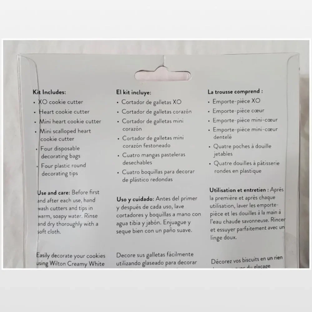 New Cookie Decorating Hearts & XO 12 Piece Kit